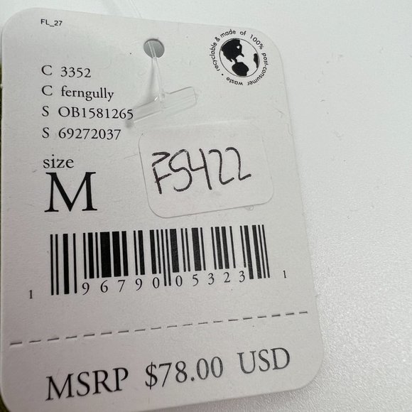 Free People Women's Santa Clara V-Neck Pullover Thermal Top Green Medium NWT - Picture 6 of 6